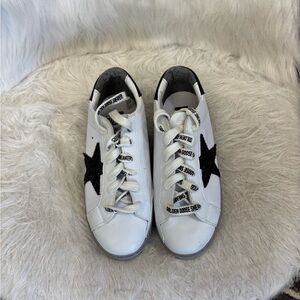 White Sneakers with Black Star